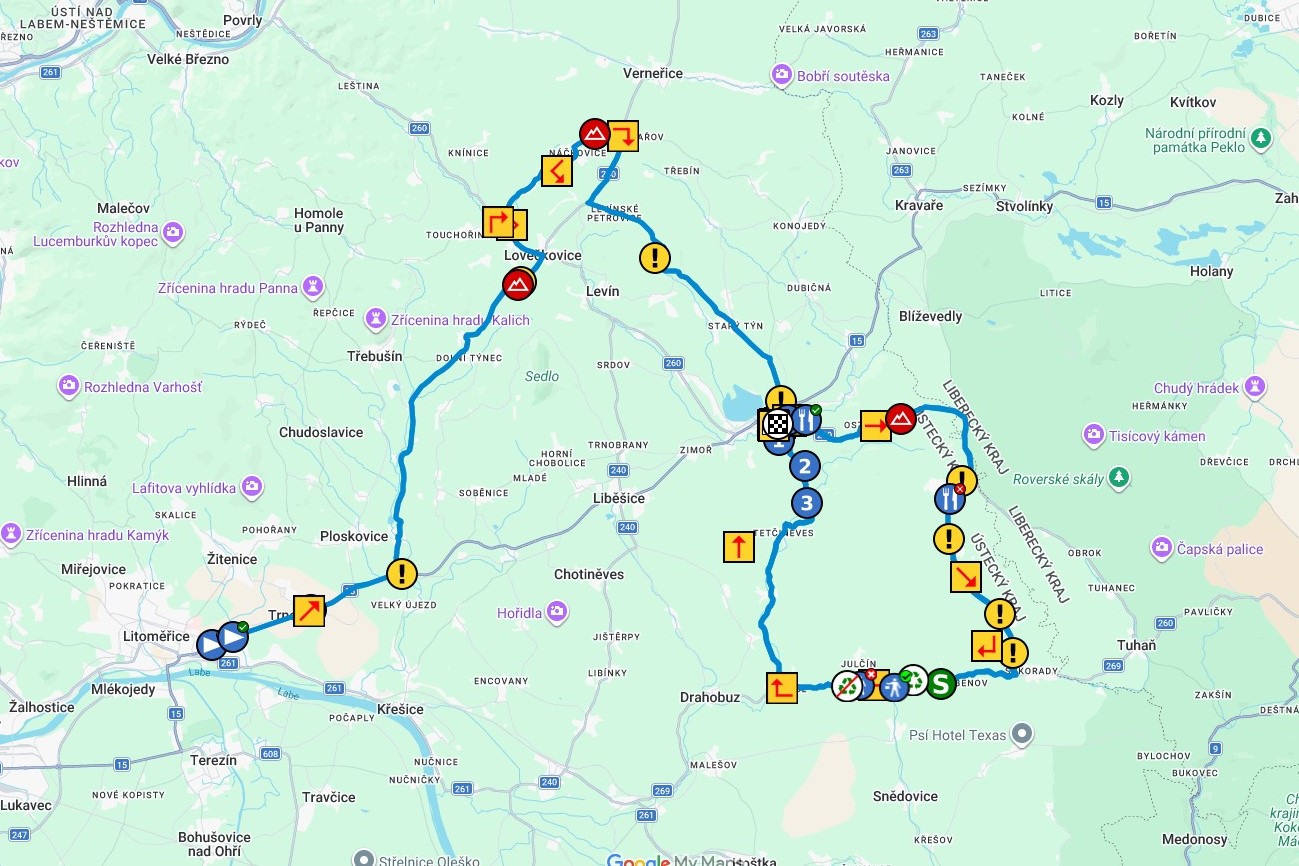 mapa první etapy