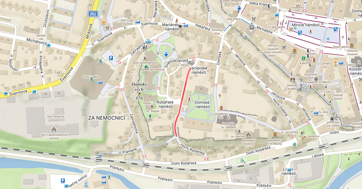 Svatojiřská ulice uzavřena