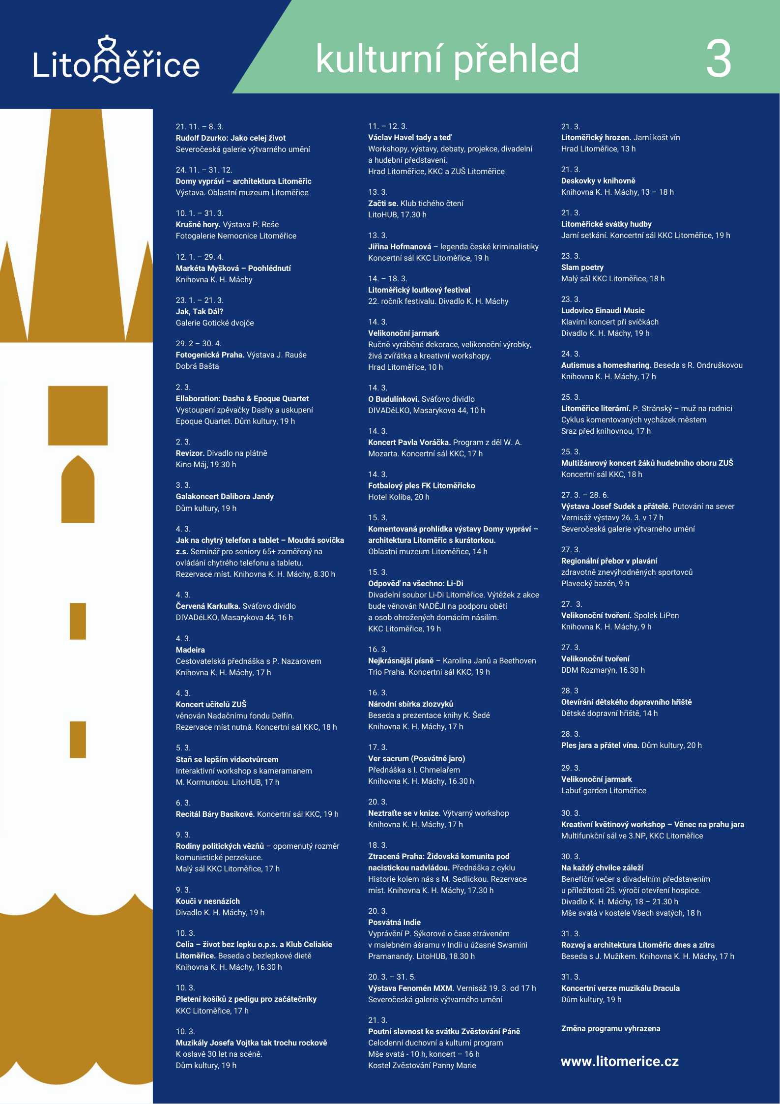 Kulturní program - březen 2026