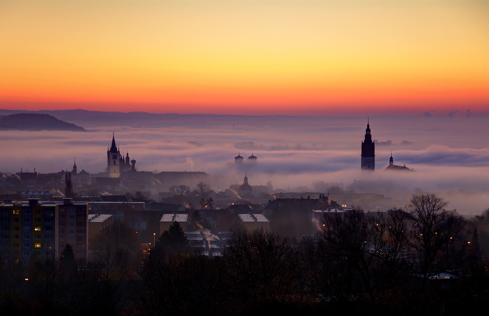 Litoměřice v mlze 