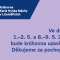 Upozornění – Provozní doba během květnových svátků